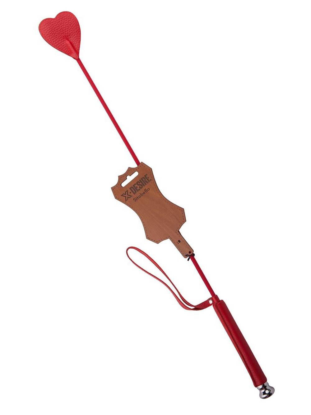 Красный стек с наконечником-сердечком - 60 см. (Цвет: красный)