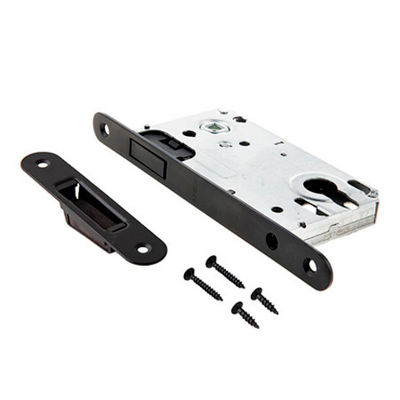 Замок с магнитной защелкой Апекс 5300-М-BLM под цилиндр черный матовый