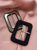 Пряжка обтянутая тканью черная