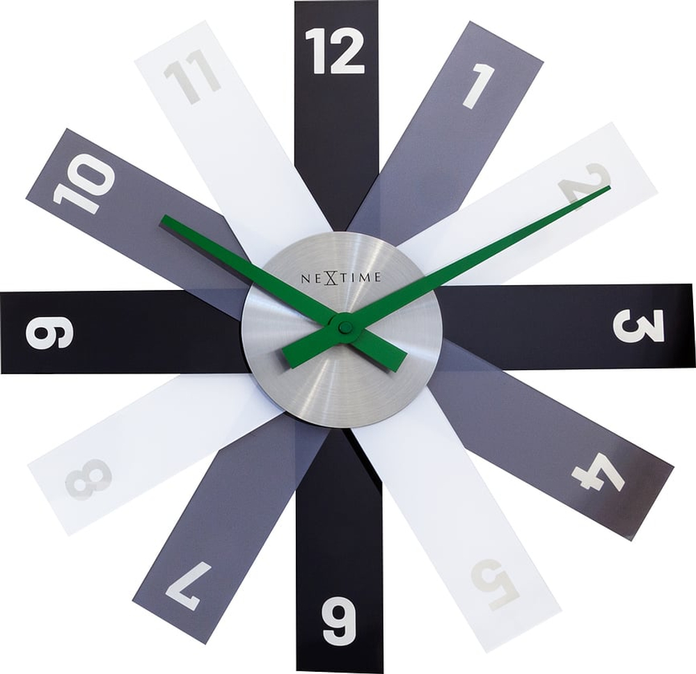 Настенные часы NeXtime Plexi, пластик, 40 см, разноцветные