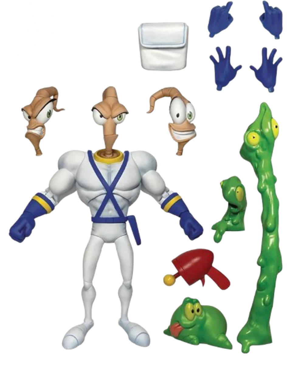 Фигурка Premium DNA Earthworm Jim and Snot Action Figure