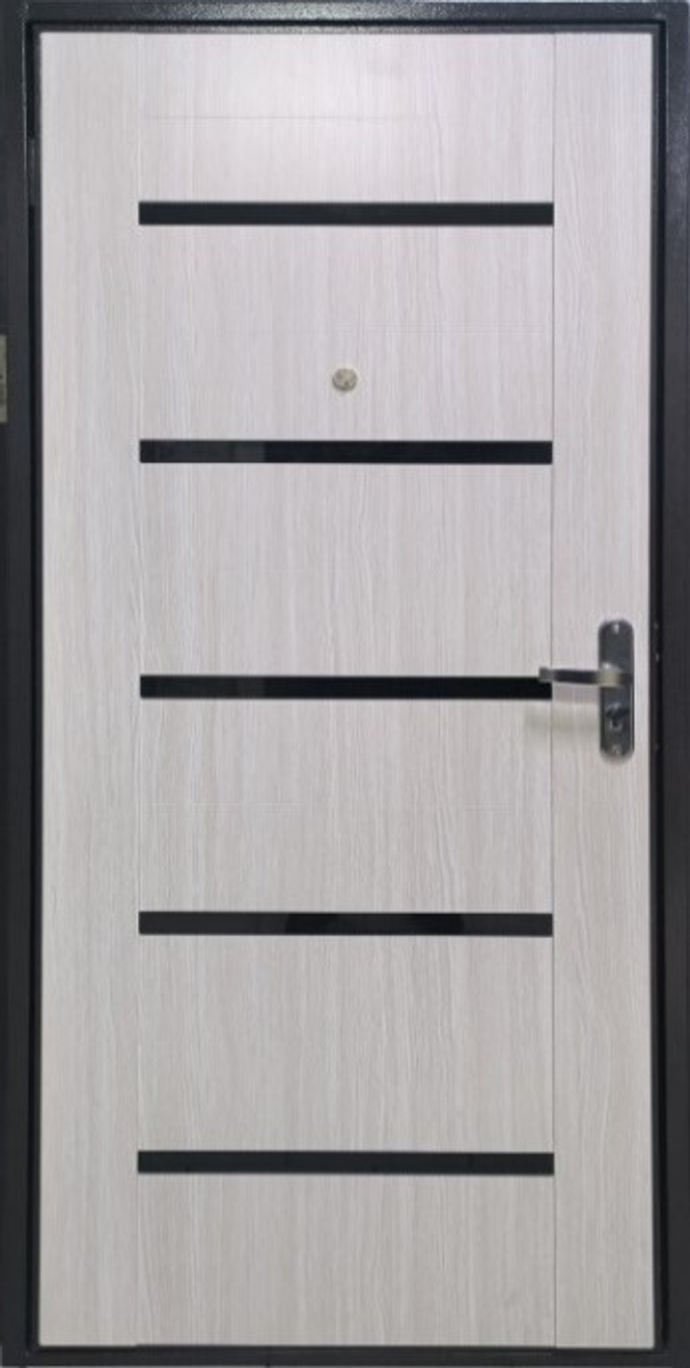 Входная дверь Мастино Slim ECO Lakobel Black: Размер 2050/860-960, открывание ПРАВОЕ