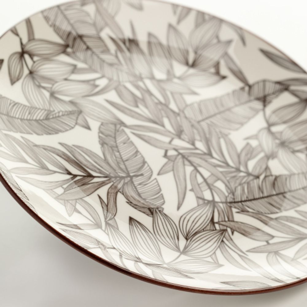 Тарелка White Fox WF-TRD23 обеденная фарфор Тропики D 23 см | White Fox