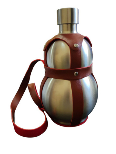 Бутыль-нерж 1,5л ГОРЛЯНКА (в коже)