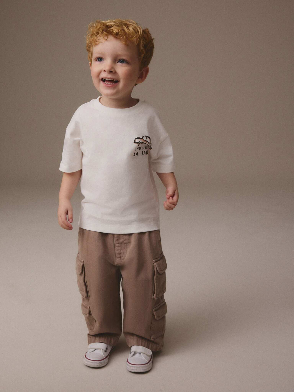 Брюки карго для мальчика Next E45-345, Коричневый