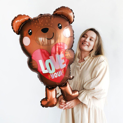 Фигура "Мишка с сердцем Love you"