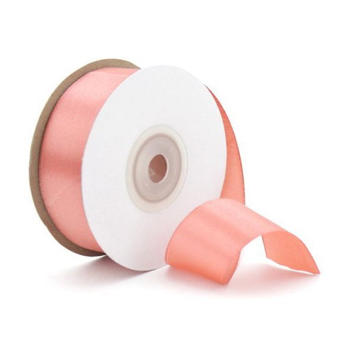 Лента Атлас Розовое золото / 7 мм * 22,85 м