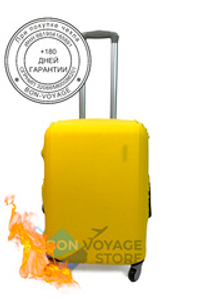 Чехол для чемодана М однотонный желтый 01201