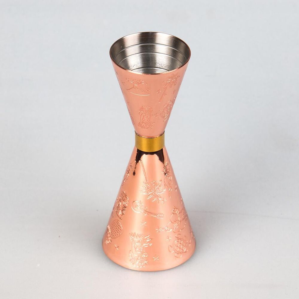 Джиггер 25/50 мл нерж. медь с рисунком B'Guys P.L.- Barbossa