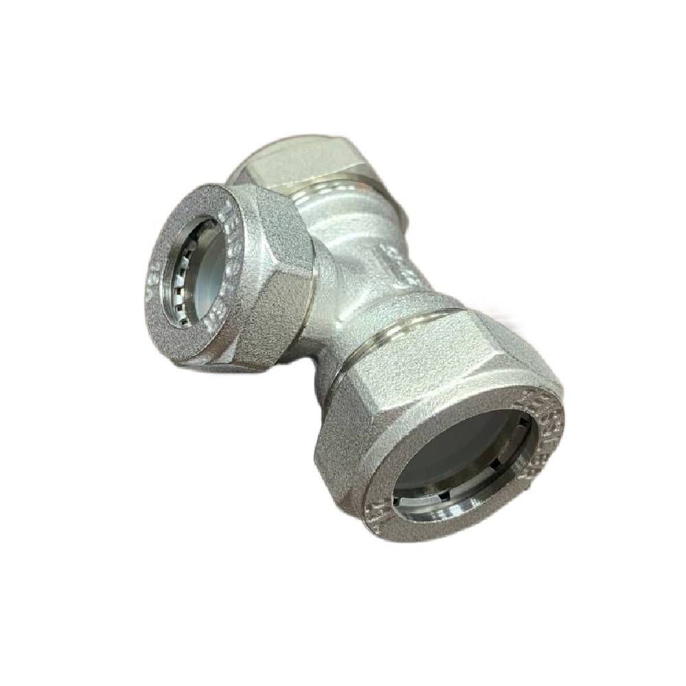 Тройник 15А Никель