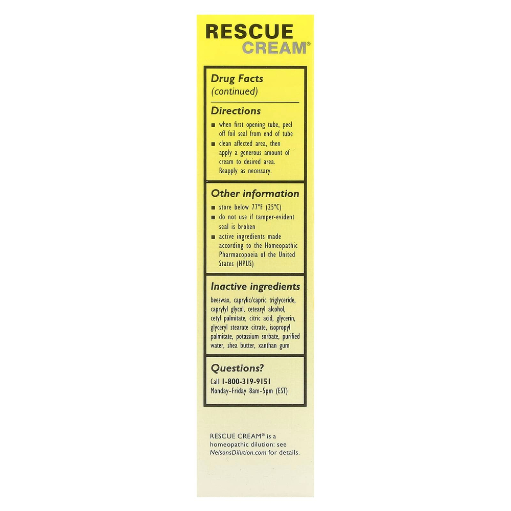 Bach, Оригинальные цветочные средства, Rescue Cream, 30 г (1 унции)