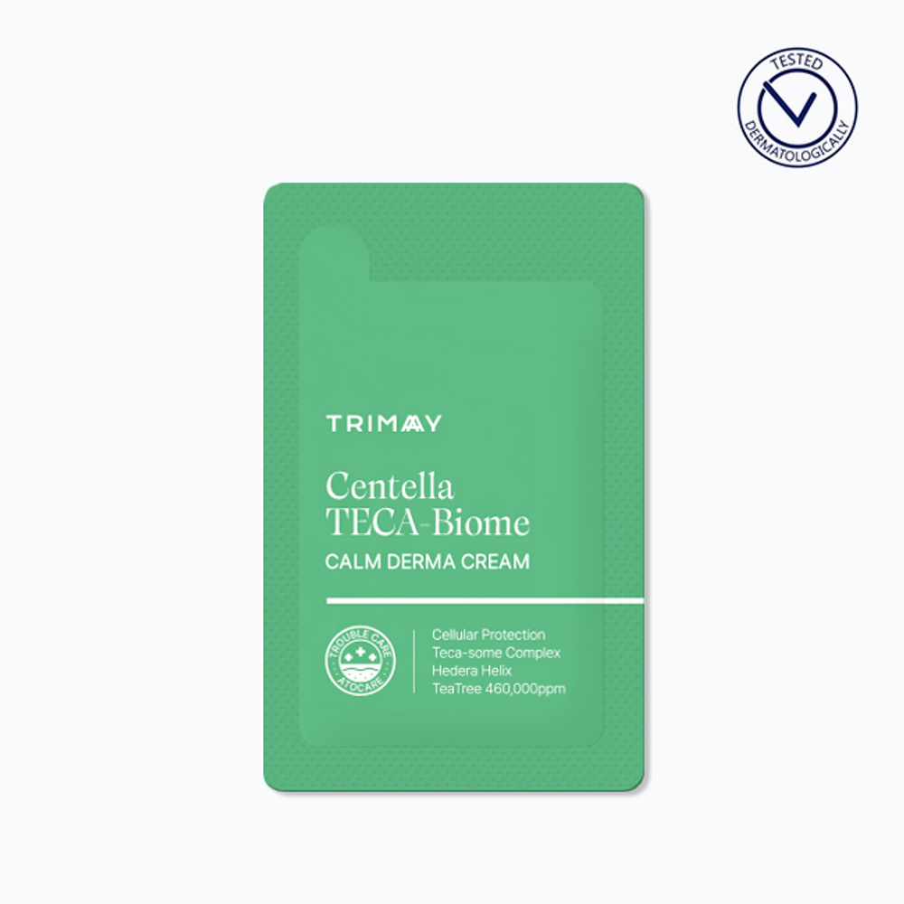 Пробник крема TRIMAY Centella Teca-Biome Calm Derma Cream (1 мл) зеленый