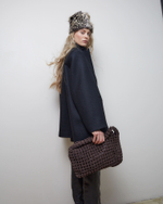 Пальто с асимметричным низом из шерсти Гуччи черный