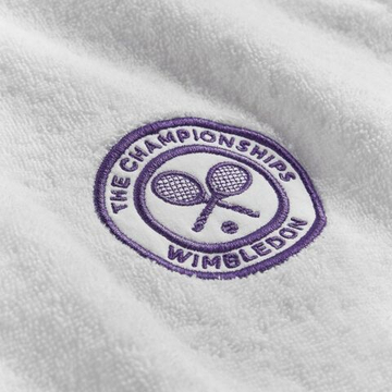 Полотенце теннисное Wimbledon Cotton Terry Baseline Robe - white/purple