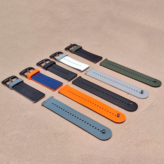 Ремешок 24 мм Elegant для Suunto 9 Baro, Suunto 7, Suunto Spartan Sport силиконовый (Белый/серый)