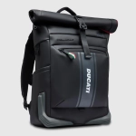 Рюкзак ролл-топ из полиуретана Piquadro Ducati/Nero