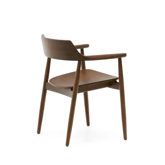 Стул Fondes из массива дуба, темный