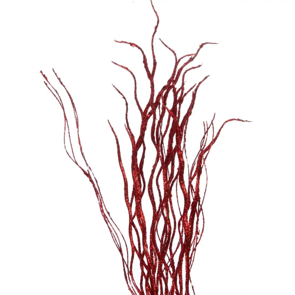 Ветка декоративная «Изысканный блеск» 62 см, Красный