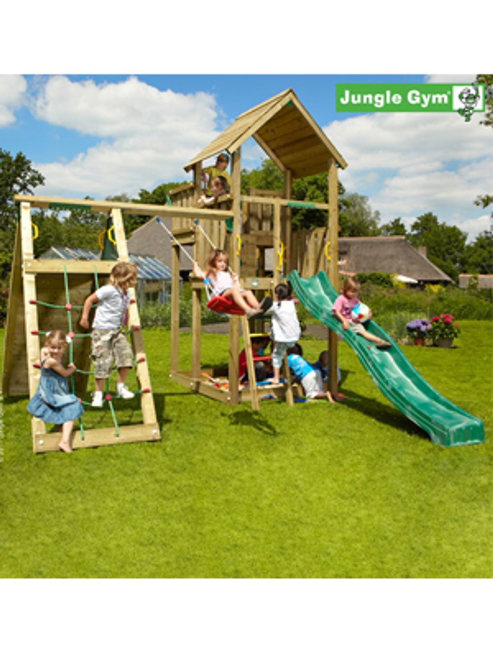 Детский городок Jungle Gym Palace + Climb Module Xtra