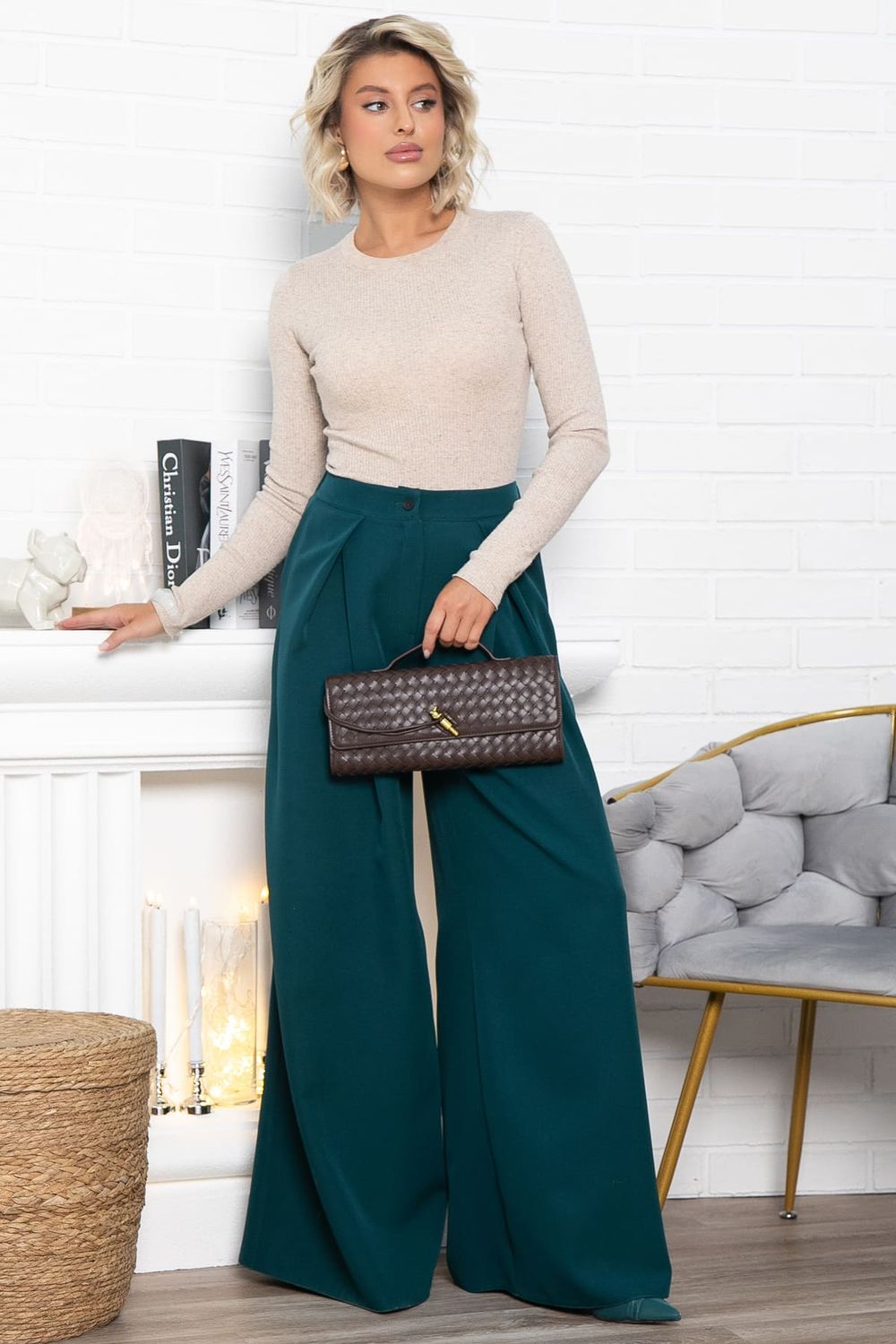 Брюки Безусловный приоритет (изумруд) Б15037-5М LT Collection