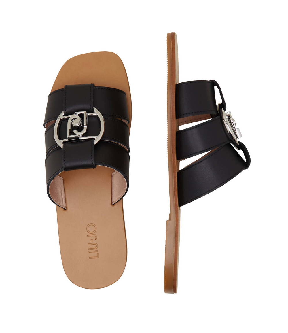 Шлепанцы кожаные saba 08 Liu Jo - черный(SA4119 P0102)