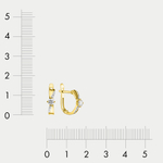 Серьги с фианитами женские из желтого золота 585 пробы (арт. 20095700-2)