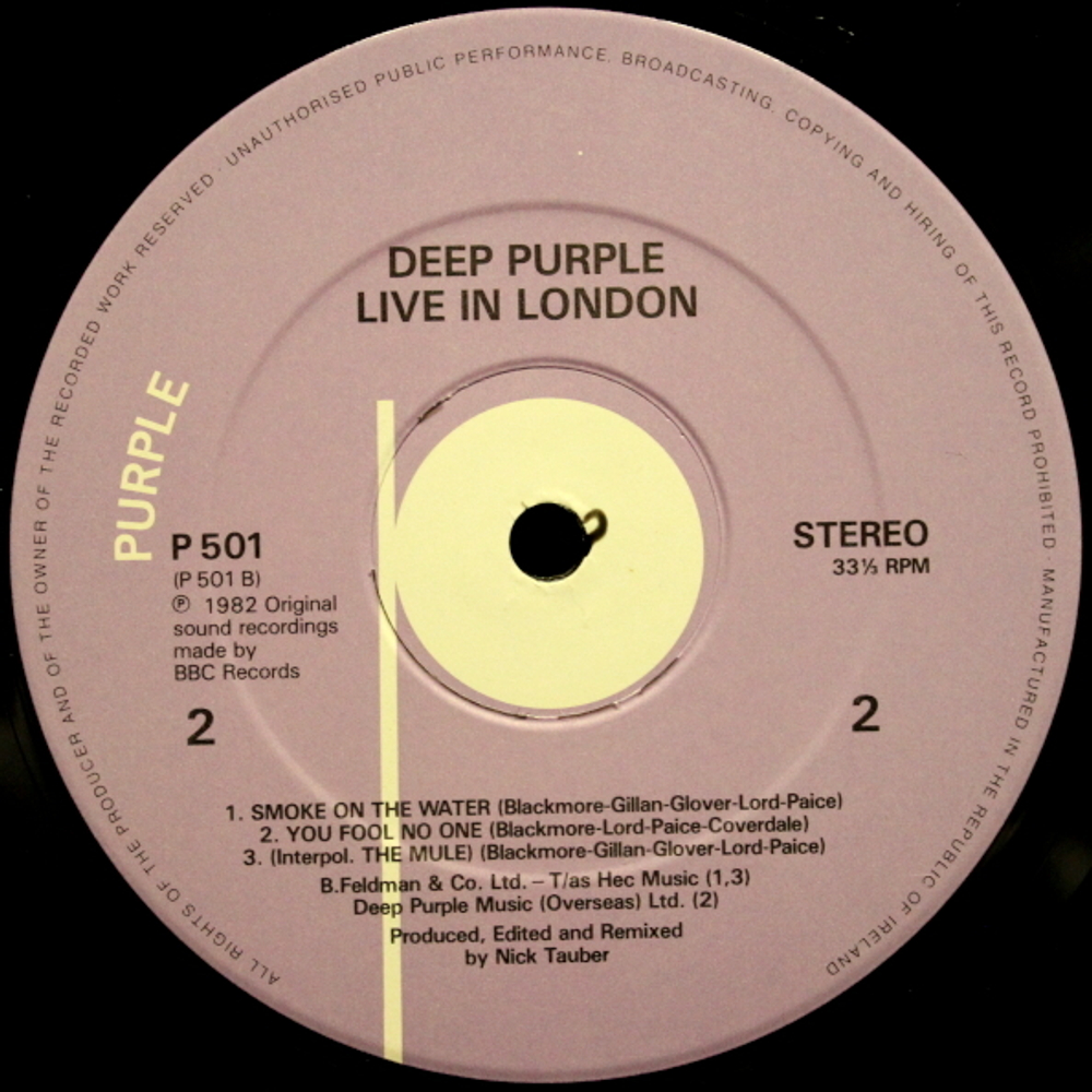 Deep Purple / Live In London (LP)