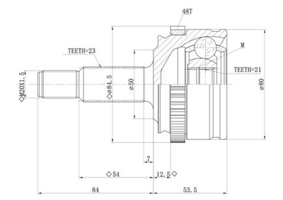 ШРУС наруж. для а/м   Lada Vesta (15-) GANZ GIK04056