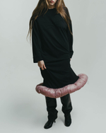 Платье Women Thumbelina Dress with Long Sleeves Middle, Black and Rose