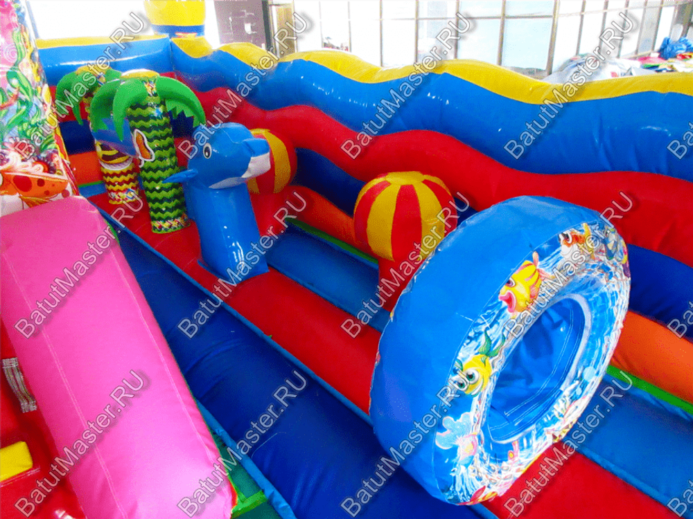 Коммерческий надувной батут "Приключения на море" 6*5*2,8 м