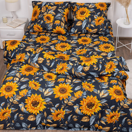 Набор наволочек из 2штук "ВЛ. ПОДСОЛНУХИ", бязь, 100% хлопок, Россия.