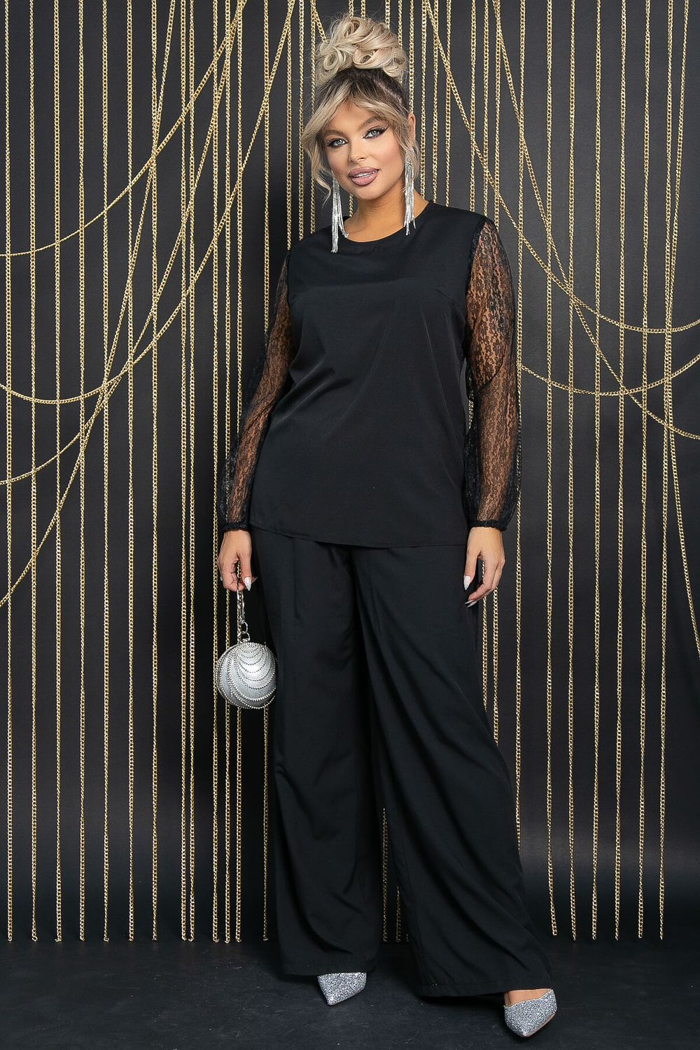 Блуза Вика (черная) Б11852 LT Collection