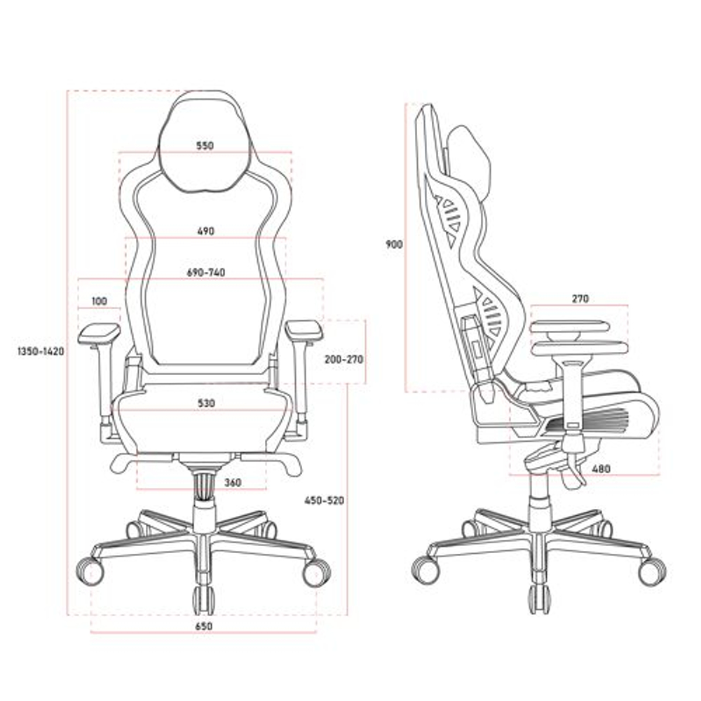 Кресло игровое DXRacer AIR/D7100/N