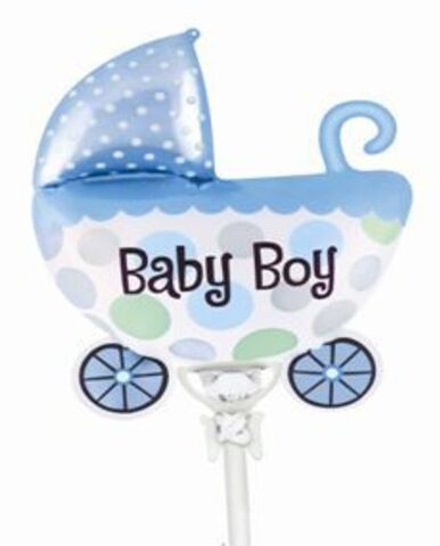 Шар фольгированный "Коляска" (мальчик)