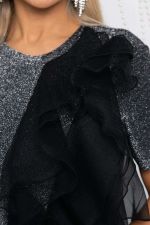 Блуза праздничная трикотажная Риана (серая) Б14617-5М LT Collection