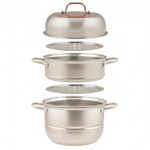 Мантоварка-пароварка Jolly Kitchen три яруса, диаметр 32 см, нержавеющая сталь