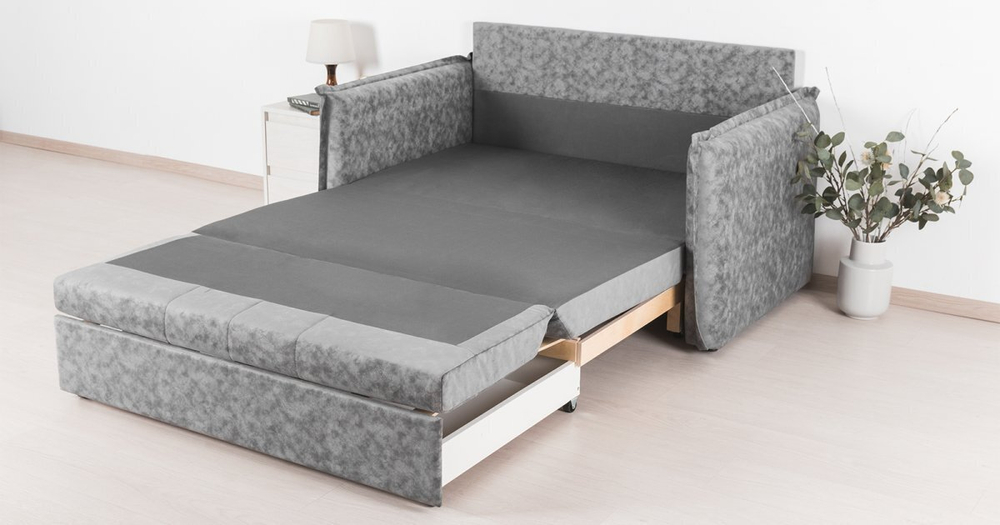 Диван - кровать Виола 120 велюр серый