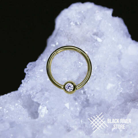 Кликер IG BCR Globe Crystal PVD Yellow 1.0мм