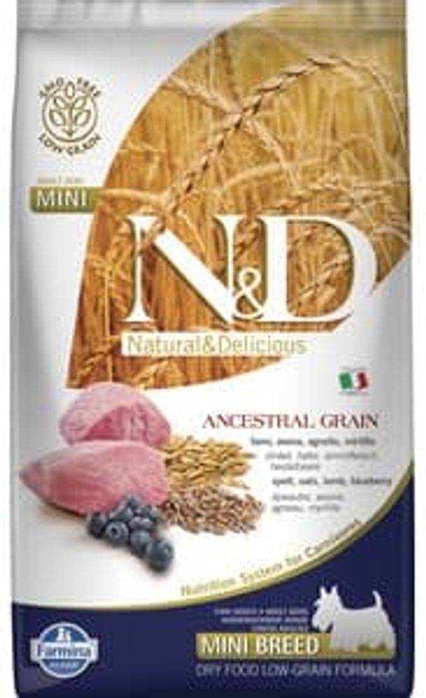Сухой низкозерновой корм N&D Low Grain для собак мелких пород с ягненком и черникой 2,5кг Сухой низкозерновой корм N&D Low Grain для собак мелких пород с ягненком и черникой 2,5кг