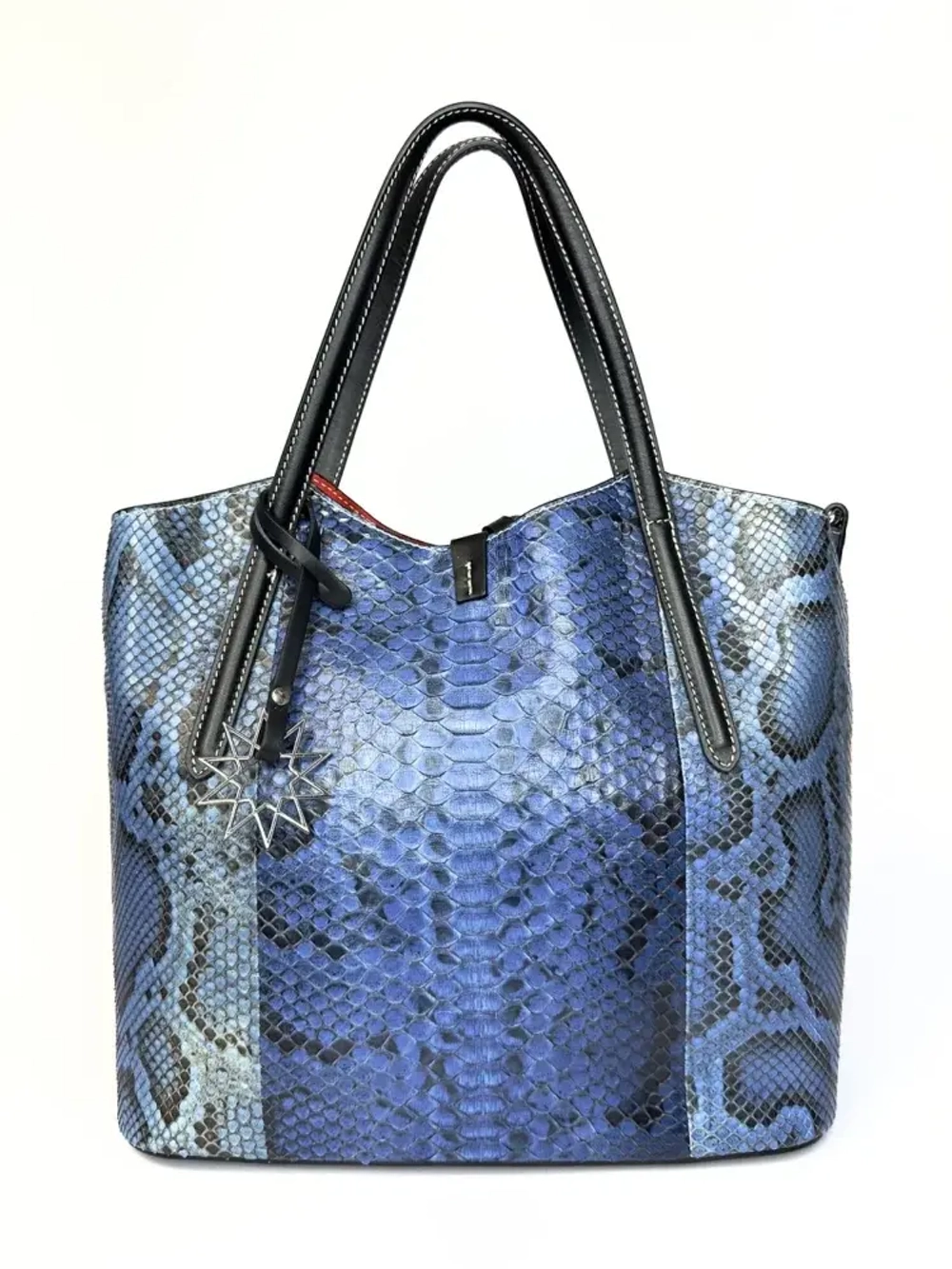 Сумка из натурального питона сине-голубого цвета
