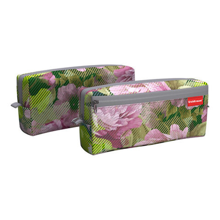 Пенал-косметичка 2отд. (210*100*50) молния, полиэстер "Garden Flower" пустой