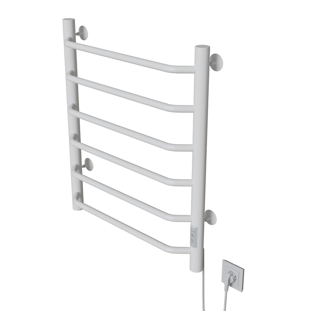 Полотенцесушитель MIXLINE MIRA  80х50 (таймер, 253 Вт, 6 перекладин) электрический БЕЛЫЙ