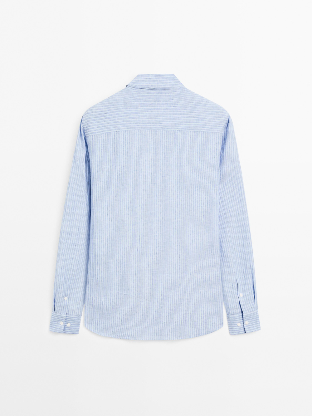 Massimo Dutti Рубашка в полоску, небесно-голубой