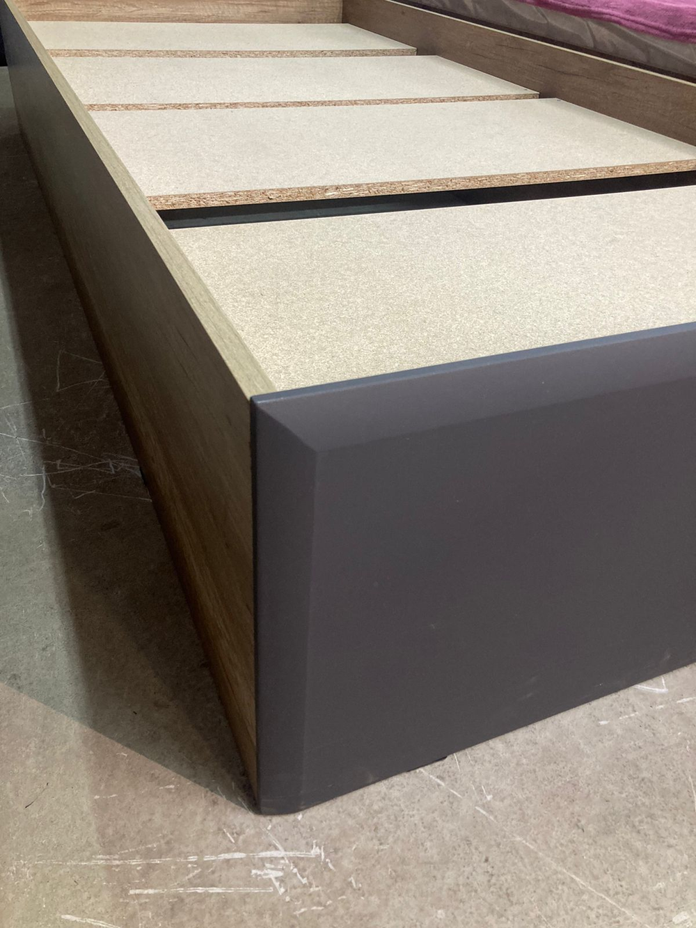 Кровать Наоми КР-12 дуб каньон/графит 900*2000