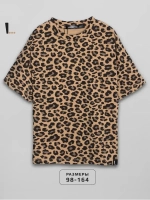 Футболка для девочки леопардовая