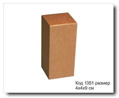 Коробочка Код 1351 размер 4х4х9 см крафт картон
