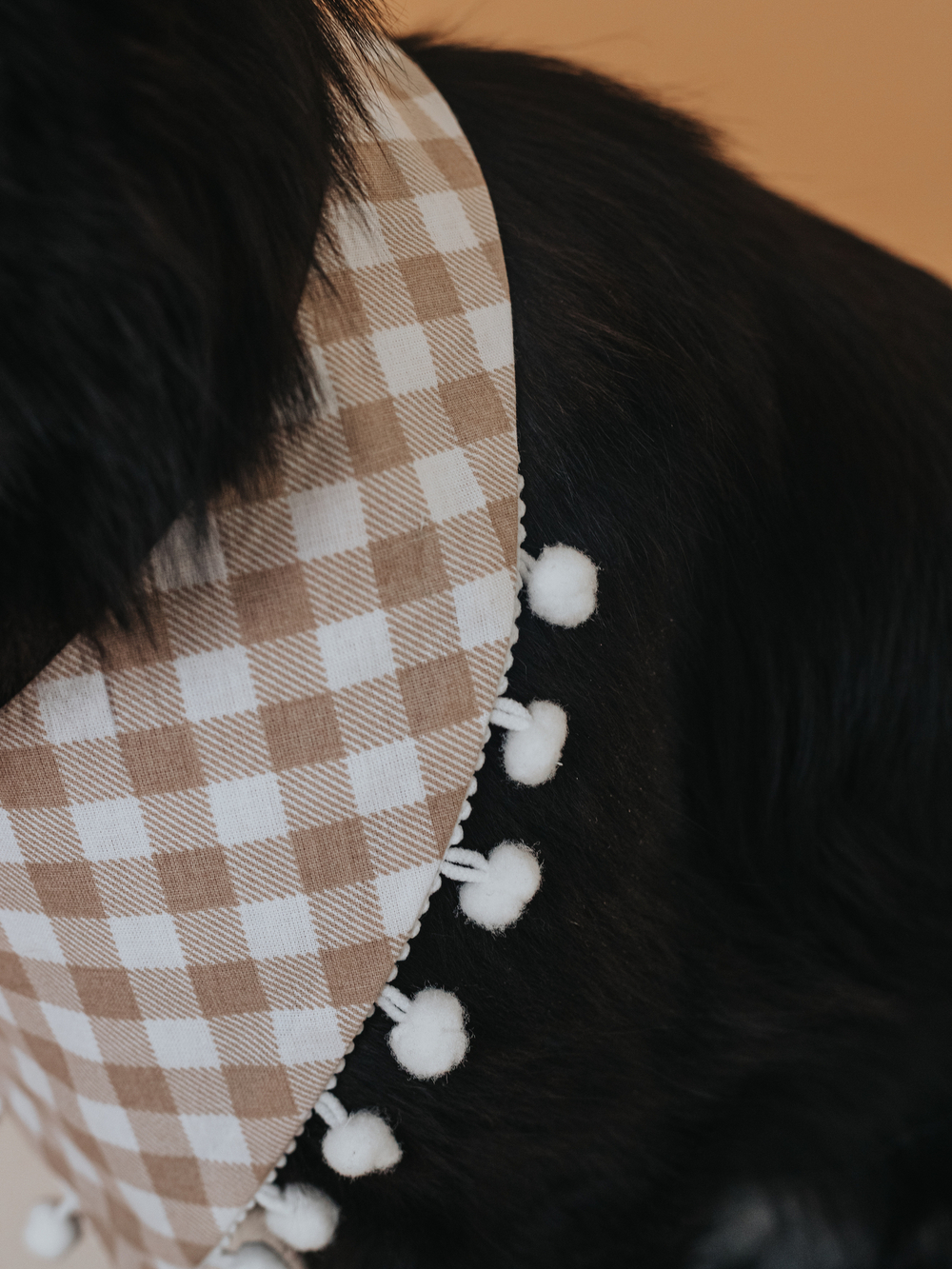 Бандана бежевая в клеточку