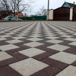 Тротуарная плитка КВАДРАТ 300х300 мм - Гранит Белый