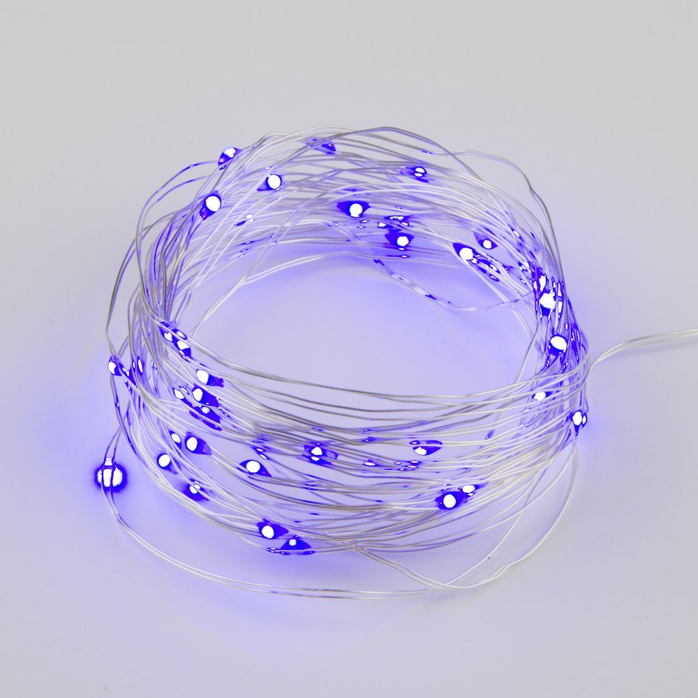 ULD-S0200-020-SСB-2AA PURPLE IP20 DEW Гирлянда светодиодная Роса на батарейках 2AA не в-к. 2м. 20 светодиодов. Фиолетовый свет. Провод медный. TM Uniel