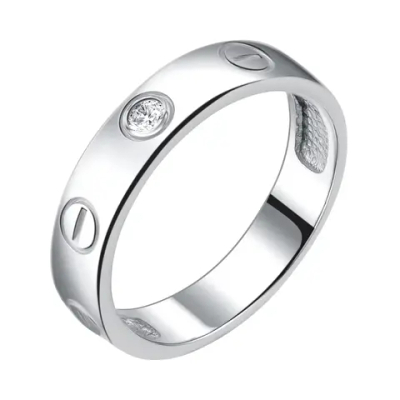 Кольцо с винтами и фианитами